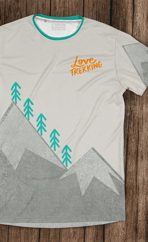 love trekking silver t-shirt